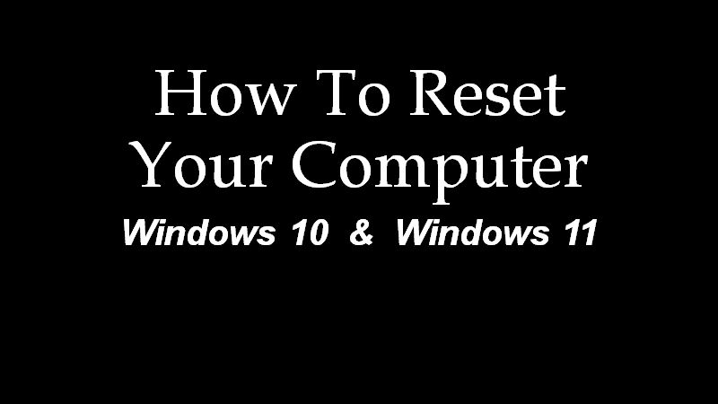 System Reset Video